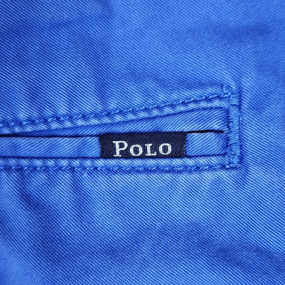 Polo Ralph Lauren Chino Shorts Mens 42 Classic Fit Pima Cotton Blue Excellent